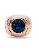 Prsten Vintage Sapphire Originální Vintage 14k z růžového zlata vrc078r